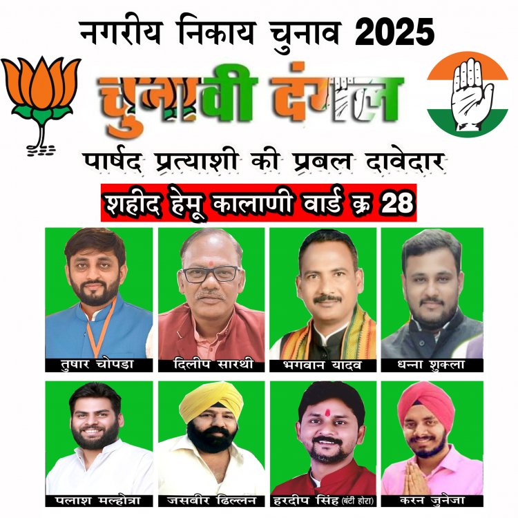 रायपुर नगर निगम शहीद हेमू कल्याणी वार्ड क्र 28 से कांग्रेस और भाजपा के प्रबल दावेदार